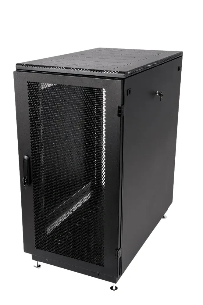 Телекоммуникационный шкаф FORTEC напольный 27U, 600x600x1388 Перфорированная дверь